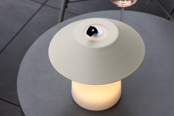 Rubu bordslampa Ø24x26 cm beige/vit Venture Home