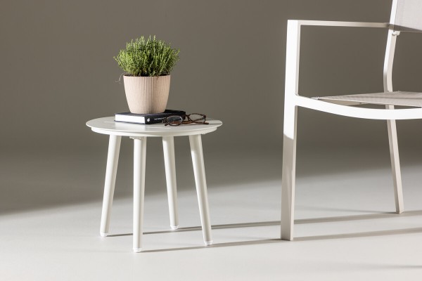 Lina sidobord Ø40 cm beige Venture Home