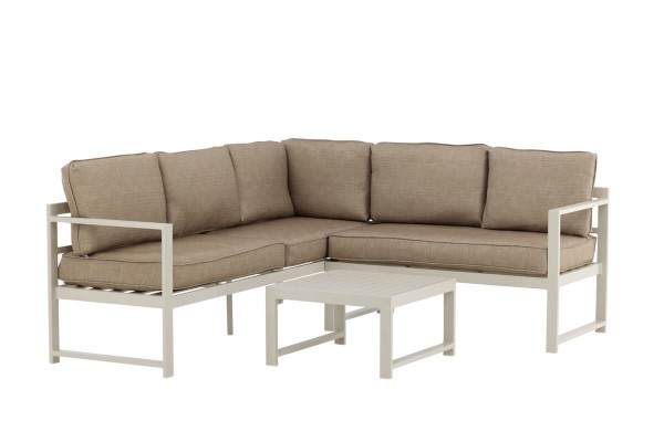 Salvador hörnsoffa vit/beige Venture Home