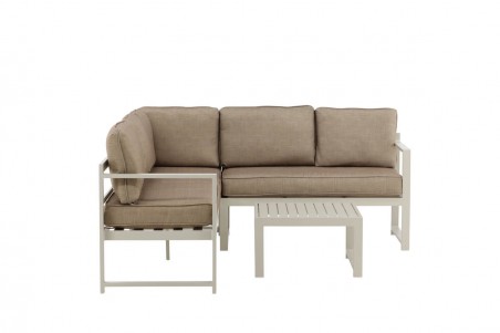 Salvador hörnsoffa vit/beige Venture Home