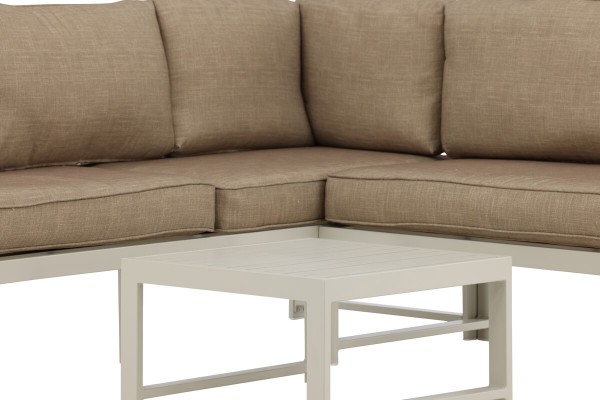 Salvador hörnsoffa vit/beige Venture Home