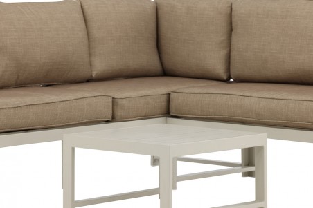 Salvador hörnsoffa vit/beige Venture Home