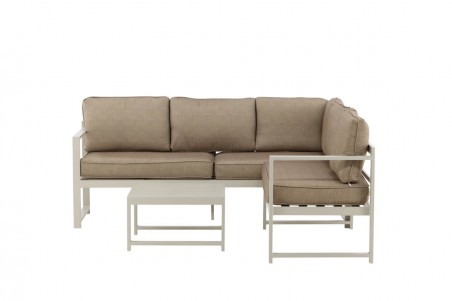 Salvador hörnsoffa vit/beige Venture Home