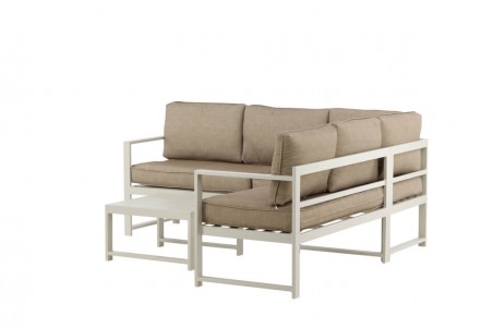 Salvador hörnsoffa vit/beige Venture Home