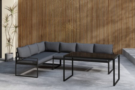 Zingaro hörngrupp svart/grå Venture Home