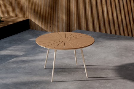 San Vito matbord Ø120 cm beige/natur Venture Home