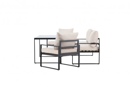 Catania soffgrupp svart/beige Venture Home