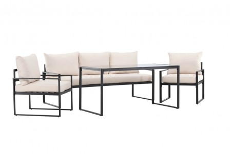 Catania soffgrupp svart/beige Venture Home