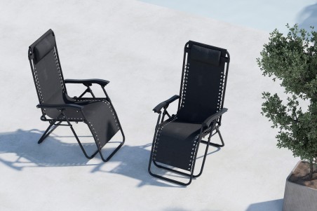 Vulcano solstol svart Venture Home