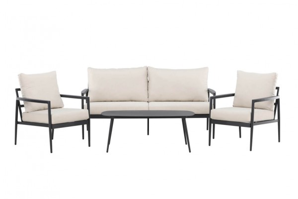 Taromina loungegrupp svart/beige Venture Home