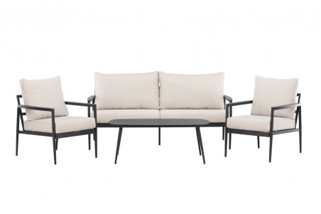 Taromina loungegrupp svart/beige Venture Home