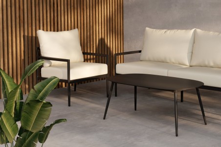 Taromina loungegrupp svart/beige Venture Home