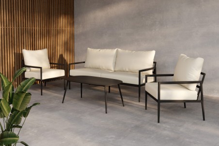 Taromina loungegrupp svart/beige Venture Home
