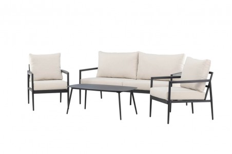 Taromina loungegrupp svart/beige Venture Home