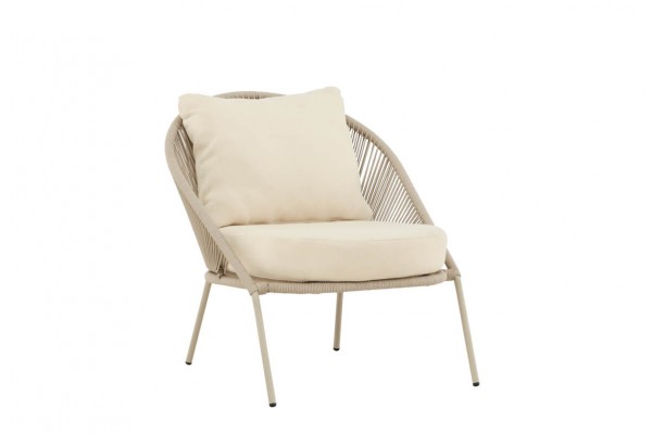 Lindos loungefåtölj beige Venture Home