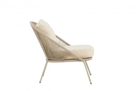 Lindos loungefåtölj beige Venture Home