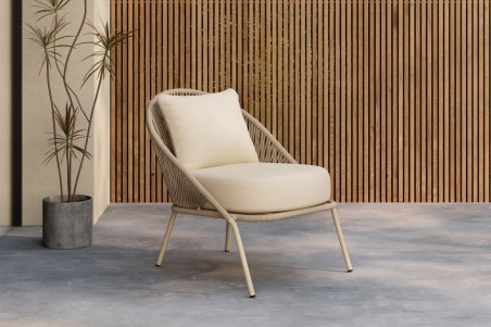 Lindos loungefåtölj beige Venture Home