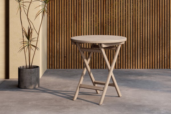 Kenya cafébord Ø70 cm vitputsad Venture Home