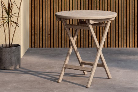 Kenya cafébord Ø70 cm vitputsad Venture Home