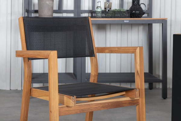 Venice, Bois matgrupp natur/svart Venture Home