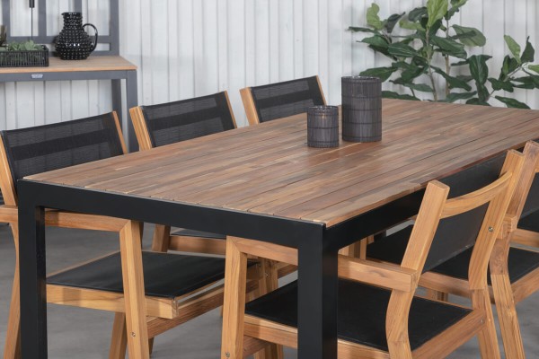 Venice, Bois matgrupp natur/svart Venture Home