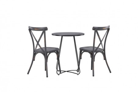 Tablas, Bacong cafégrupp svart/mörkgrå Venture Home