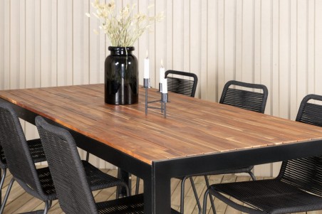 Lindos, Bois matgrupp svart/natur Venture Home