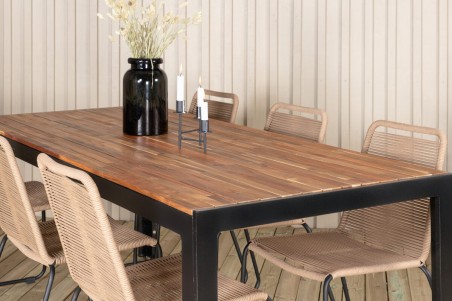 Lindos, Bois matgrupp brun/natur Venture Home
