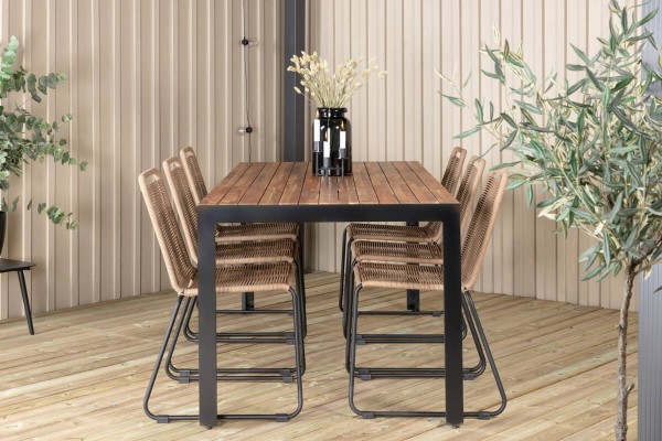 Lindos, Bois matgrupp brun/natur Venture Home