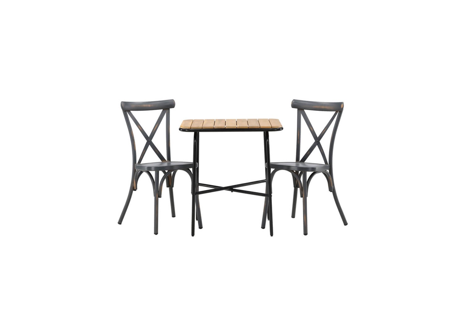 Holmbeck, Tablas cafégrupp mörkgrå/natur Venture Home Holmbeck, Tablas cafégrupp mörkgrå/natur Venture Home