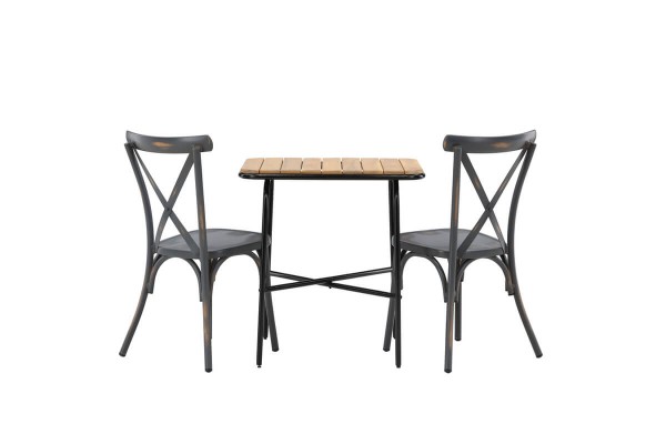 Holmbeck, Tablas cafégrupp mörkgrå/natur Venture Home