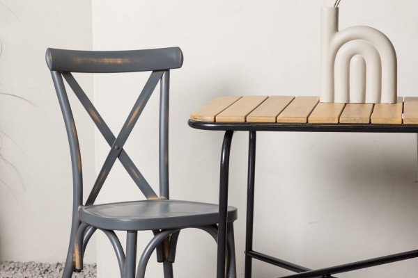Holmbeck, Tablas cafégrupp mörkgrå/natur Venture Home