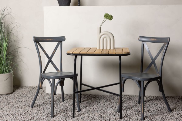 Holmbeck, Tablas cafégrupp mörkgrå/natur Venture Home
