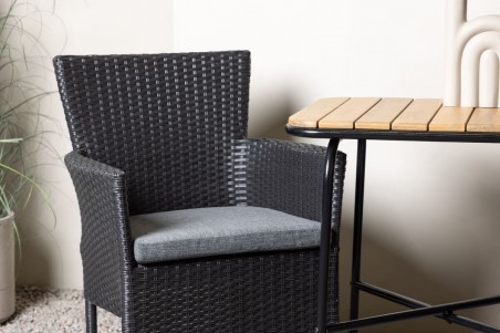 Holmbeck, Malina cafégrupp svart/natur Venture Home