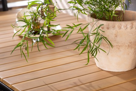 Holmbeck, Copacabana rektangulär matgrupp svart/natur Venture Home