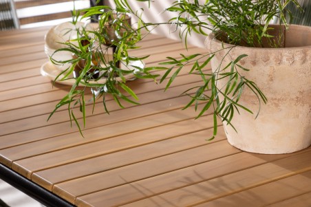 Holmbeck, Bois rektangulär matgrupp grön/natur Venture Home