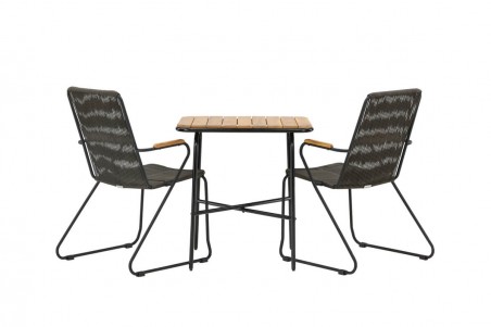 Holmbeck, Bois cafégrupp natur/mörkgrå Venture Home