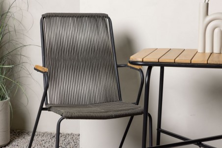 Holmbeck, Bois cafégrupp natur/mörkgrå Venture Home