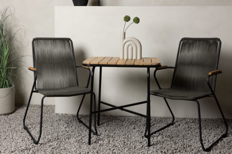 Holmbeck, Bois cafégrupp natur/mörkgrå Venture Home