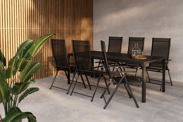 Giardini & Levanzo matgrupp 200x90 cm svart Venture Home