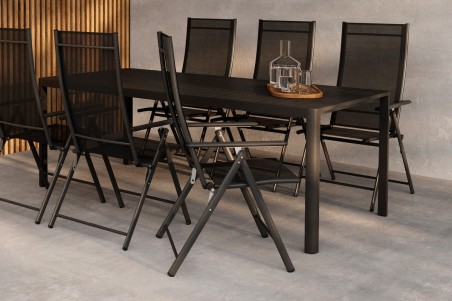 Giardini & Levanzo matgrupp 200x90 cm svart Venture Home