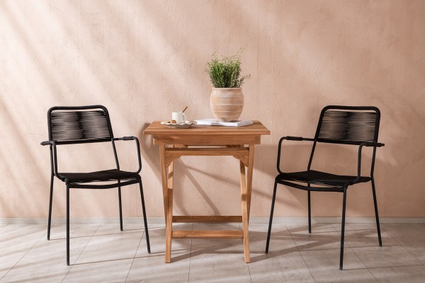 Ghana, Lindos cafégrupp 70x70 cm natur/svart Venture Home