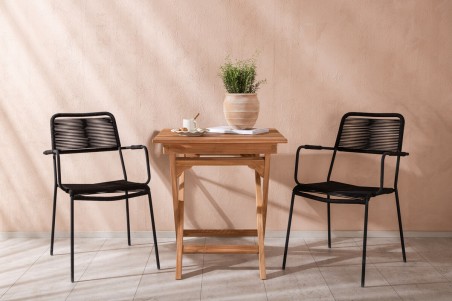 Ghana, Lindos cafégrupp 70x70 cm natur/svart Venture Home