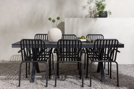 Garcia, Peking rektangulär matgrupp svart Venture Home