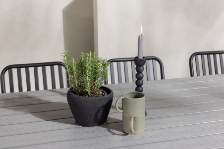 Garcia, Peking rektangulär matgrupp grå/svart Venture Home