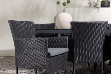 Garcia, Malina rektangulär matgrupp svart Venture Home