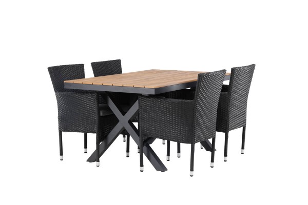 Garcia, Malina matgrupp 150x90 cm svart/natur Venture Home