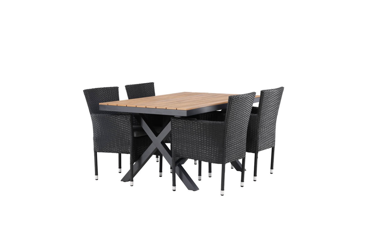 Garcia, Malina matgrupp 150x90 cm svart/natur Venture Home Garcia, Malina matgrupp 150x90 cm svart/natur Venture Home