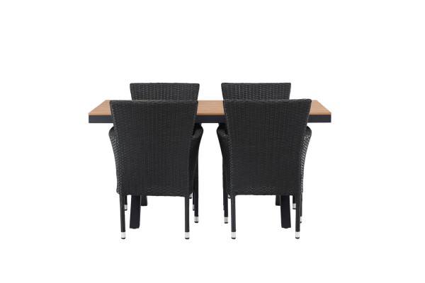 Garcia, Malina matgrupp 150x90 cm svart/natur Venture Home