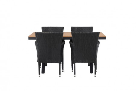Garcia, Malina matgrupp 150x90 cm svart/natur Venture Home